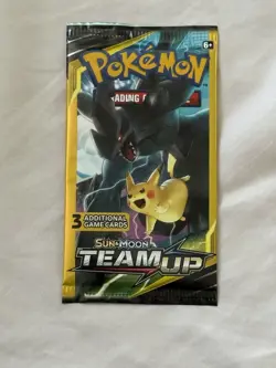 Pokemon Team Up 3-Card (Pikachu and Zekrom) Booster Pack - Image 1