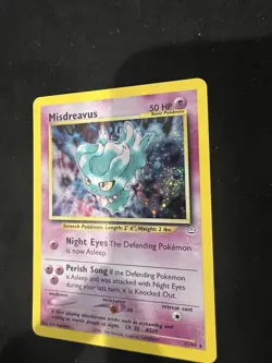 Misdreavus - Neo Revelation 11/64 Rare Holo SWIRL Pokemon TCG Card - Image 2
