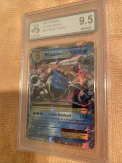 CGA 9.5 Mega M Blastoise EX 22/108 Pokemon Evolutions Holo Rare Card Near Mint - Image 1