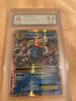CGA 9.5 Mega M Blastoise EX 22/108 Pokemon Evolutions Holo Rare Card Near Mint - Image 2