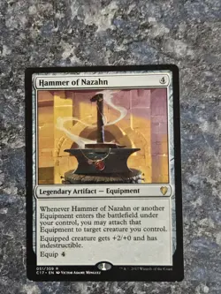 MTG English Hammer of Nazahn NM Condition, Normal Commander 2017 - Image 1