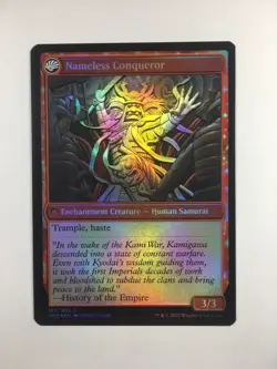 MTG Kamigawa Neon Dynasty The Shattered States Era Nameless Conqueror Foil #162 - Image 2