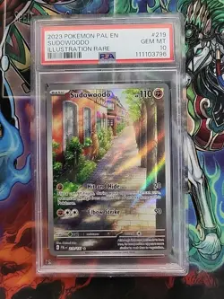 Pokemon TCG Sudowoodo 219/193 Sv02: Paldea Evolved Illustration Rare PSA 10 - Image 1