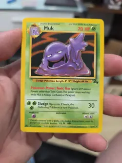 Muk 28/62 - Fossil Holo Rare - WOTC Pokemon LP-NM PACK FRESH! - Image 2