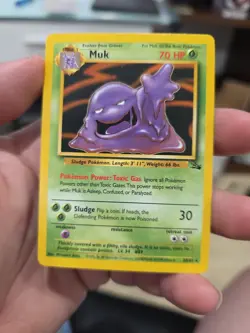 Muk 28/62 - Fossil Holo Rare - WOTC Pokemon LP-NM PACK FRESH! - Image 3