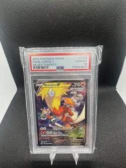 2022 Pokemon Blaziken V FA Silver Tempest PSA 10 Gem Mint #TG14 - Image 1