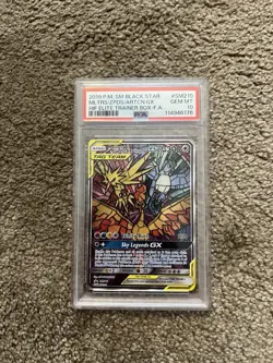 2019 Pokemon Black Star Tag Team Moltres Zapdos Articuno SM210 PSA 10 ! - Image 1