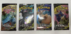 Pokemon Sun & Moon Team Up NEW/SEALED Booster Pack Art Set - 4 Booster Packs - Image 1