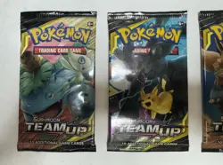 Pokemon Sun & Moon Team Up NEW/SEALED Booster Pack Art Set - 4 Booster Packs - Image 3