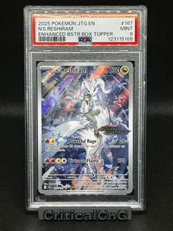 PSA 9 N's Reshiram 167 Pokemon Stamped Journey Together 2025 Enhanced Topper - Image 1