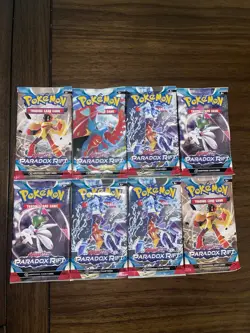 Pokemon Paradox Rift Booster Pack Bundle - SEALED 8 Packs Artwork - Image 1