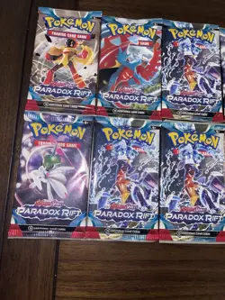 Pokemon Paradox Rift Booster Pack Bundle - SEALED 8 Packs Artwork - Image 4