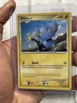 Pokemon TCG Upside Down Misprint Shinx Black Star Promo Holo Card DP15 LP/NM - Image 1