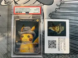 PSA 10 Pikachu with Grey Felt Hat SVP 085 Van Gogh Graded Pokemon Card GEM MINT - Image 1