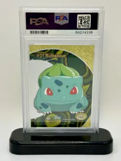 2000 TOPPS POKEMON TV ANIMATION CLEAR CARDS BULBUSAUR PSA 9 MINT - Image 3
