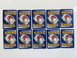 Pokemon Cards Base Set Shadowless Lot of 10 Ungraded Pikachu Gyarados +++ - Image 3