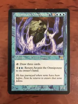 Arcanis the Omnipotent MTG Magic the Gathering Card LP Lightly Played Onslaught - Image 1