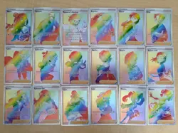 Pokemon TCG Rainbow Rare (Secret Rare) Trainer Supporter Collection - 18 cards - Image 1