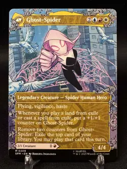 Gwen Stacy / Ghost Spider (Borderless) Marvel's Spider-Man Regular MTG #0209 NM - Image 2
