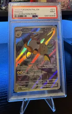 Pokemon TGC - Raichu 211/193 - Illustration Rare Paldea Evolved - PSA MINT 9 - Image 1