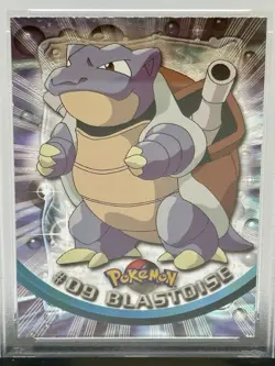 1999 TOPPS POKEMON TV PSA 9 MINT BLASTOISE FOIL #9 - Image 2