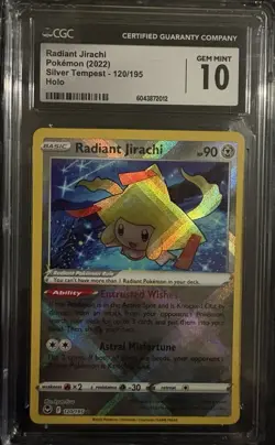 2022 Pokemon Silver Tempest Radiant Jirachi #120 CGC 10 - Image 1