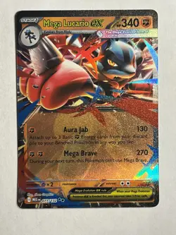 Pokemon TCG Mega Lucario ex Mega Evolution ENG 077/132 In Hand - Image 1