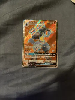 Pokemon Sun & Moon Forbidden Light Lucario GX 122/131 Full Art Ultra Rare - Image 1
