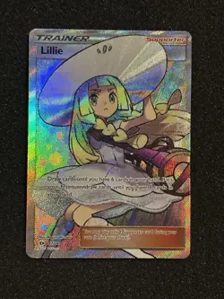 Lillie (Full Art) 147/149 Sun And Moon Base Set Holo Pokemon TCG NM+ PACK FRESH - Image 1