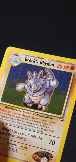Pokemon Brock's Rhydon 002/132 Gym Heroes Holo NM/VLP - Image 3