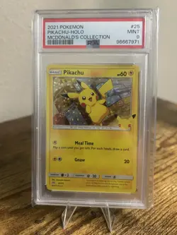 2021 Pokemon Pikachu Holo McDonalds Collection #25 PSA MINT 9 - Image 1
