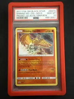 2017 Pokemon SM Black Star Promo Shining Ho-Oh #SM70 Promo PSA 10 - Image 1