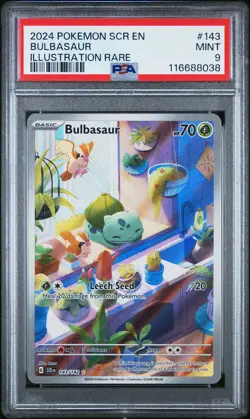 Bulbasaur 2024 Pokemon Scr En-Stellar Crown Illustration Rare #143 - Image 1