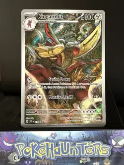 Pokemon Card Kingambit SVP 130 Black Star Promo Illustration Rare NM - Image 1