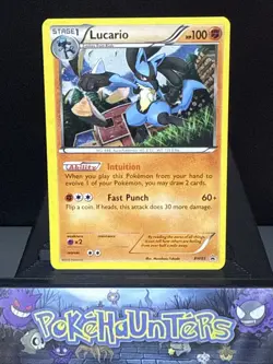 Pokemon Card Lucario BW85 Holo Promo Rare Black & White Light Play - Image 1