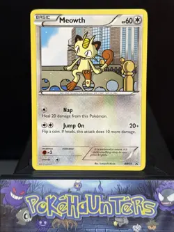 Pokemon Card Meowth BW35 Black Star Promo Black & White Non Holo Light Play - Image 1