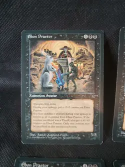 4x Ebon Praetor MTG Fallen Empires NM Playset Magic The Gathering See Pics - Image 2