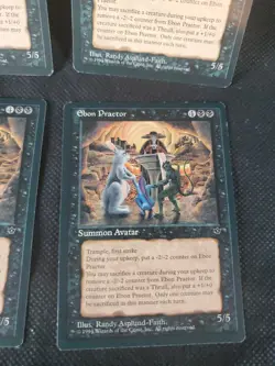 4x Ebon Praetor MTG Fallen Empires NM Playset Magic The Gathering See Pics - Image 4