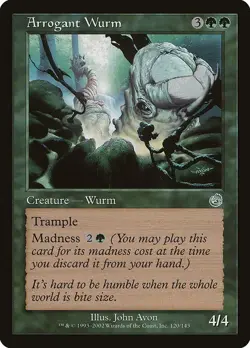 MTG Torment --- ARROGANT WURM --- Uncommon! NM! Magic the Gathering! - Image 1