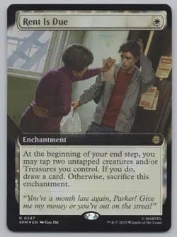 MTG - FOIL Rent Is Due (Extended Art) - Spider-Man (SPM) -r498 - Image 1