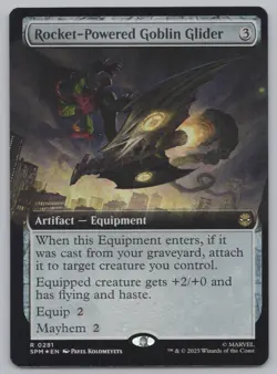 MTG - FOIL Rocket-Powered Goblin Glider (Extended Art) - Spider-Man (SPM) -r497 - Image 1