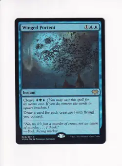 Vintage Magic The Gathering MTG FOIL 2021 WINGED PORTENT 089/277 (Sh) - Image 1