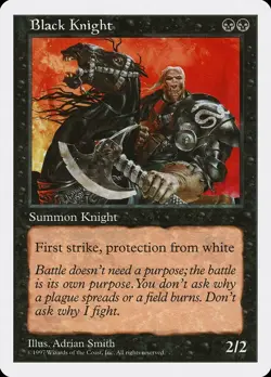 MTG - Black Knight - Fifth Edition - X1 - (LP) - #K3246 - Image 1