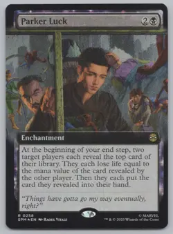 MTG - FOIL Parker Luck (Extended Art) - Spider-Man (SPM) -r495 - Image 1