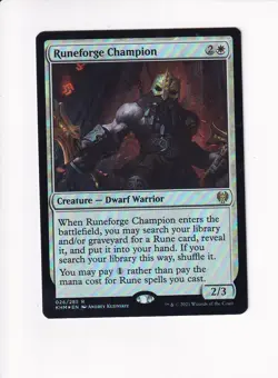 Vintage Magic The Gathering MTG FOIL 2021 RUNEFORGE CHAMPION 026/285 (Sh) - Image 1