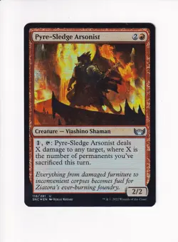 Vintage Magic The Gathering MTG FOIL 2021 PYRE-SLEDGE ARSONIST 118/281 (Sh) - Image 1