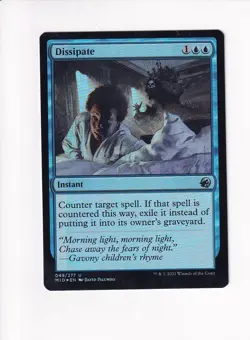 Vintage Magic The Gathering MTG FOIL 2021 DISSIPATE 049/277 (Sh) - Image 1