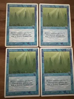 MTG 4x Sunken City x4 LP Fourth 4th Edition Magic Playset - Image 1