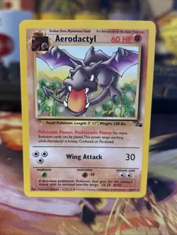 Aerodactyl Pokemon TCG Fossil Set Unlimited 16/62 Non-Holo Rare 1999 LP - Image 1