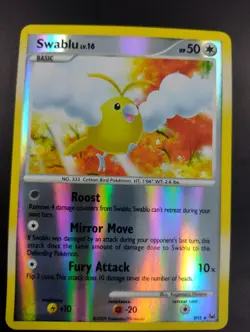 Swablu Reverse Holo Secret Rare SH5 Platinum Pokemon Card Excellent Condition - Image 1